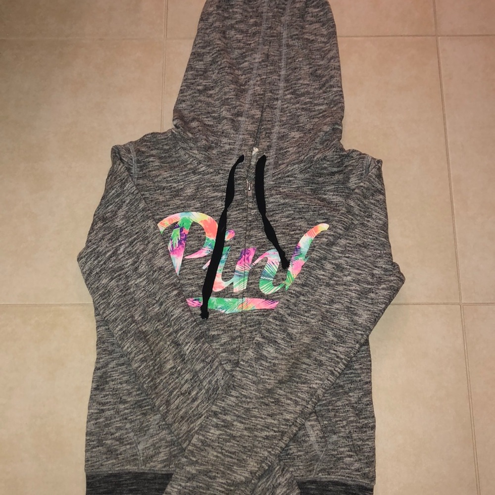 Pink zip up.
